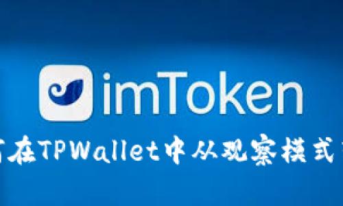 如何在TPWallet中从观察模式转账